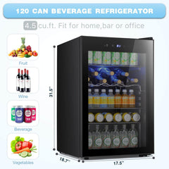 Antarctic Star Beverage Refigerator -145 Can Mini Fridge , Adjustable Removable Shelves