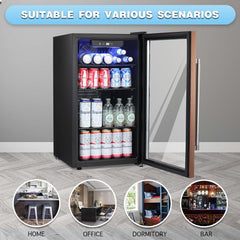 Antarctic Star Beverage Refrigerator Cooler -120 Can  Small Drink Dispenser Clear Front Door