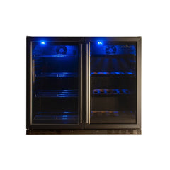 WineCools- KBU28LRX 39 Inch Under Counter Wine And Beer Fridge Combo