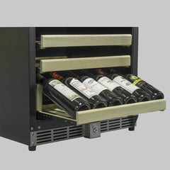 WineCools- KBU50DX 44 Bottles 24 inch Under Counter Dual Zone Wine Cooler