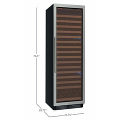 Allavino FlexCount Classic II Tru-Vino 174 Bottle Single Zone Stainless Steel Right Hinge Wine Fridge YHWR174-1SR20