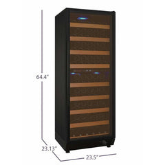 Allavino  Vite II Tru-Vino 99 Bottle Dual Zone Black Right Hinge Wine Fridge YHWR99-2BR20