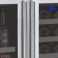 Allavino FlexCount II Tru-Vino 30 Bottle/88 Can Dual Zone Stainless Steel Beverage/Wine Fridge 3Z-VSWB15-2S20