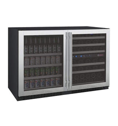 Allavino FlexCount II Tru-Vino 56 Bottle/154 Can Three Zone Stainless Steel Beverage/Wine Fridge 3Z-VSWB24-3S20