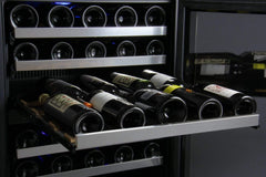 Allavino FlexCount II Tru-Vino 56 Bottle Dual Zone Stainless Steel Left Hinge Wine Fridge VSWR56-2SL20