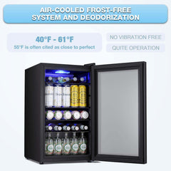 Antarctic Star Beverage Refigerator -100 Can Mini Fridge for Soda Beer or wine,Small Drink