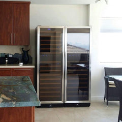 WineCools- KBU170BW3 72" Tall Beer And Wine Refrigerator Combo With Glass Door