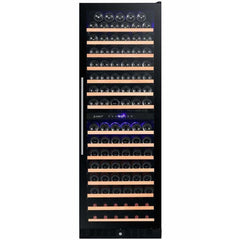 Smith & Hanks 166 Bottle Dual Zone Smoked Black Glass Wine Fridge RW428DRG