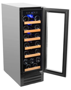 Smith & Hanks 19 Bottle Single Zone Built In Compressor Wine Fridge RW58SR