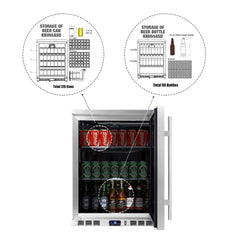 WineCools- KBU55ASD 24 Inch Outdoor Beer Fridge Cooler Stainless Steel