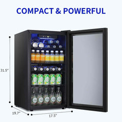 Antarctic Star Beverage Refrigerator Cooler - 120 Can Mini Fridge Glass Door