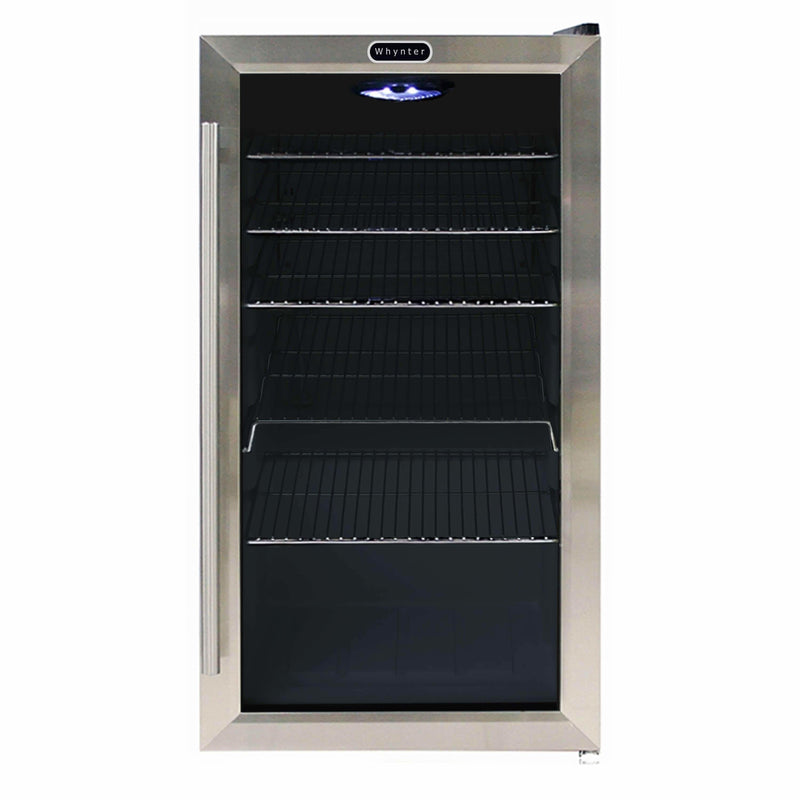 Whynter Beverage Refrigerator - Stainless Steel with internal fan BR-130SB