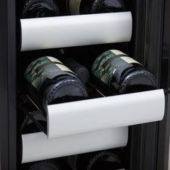 Whynter Elite 17 Bottle Seamless Stainless Steel Door Dual Zone Built-in Wine Refrigerator BWR-171DS